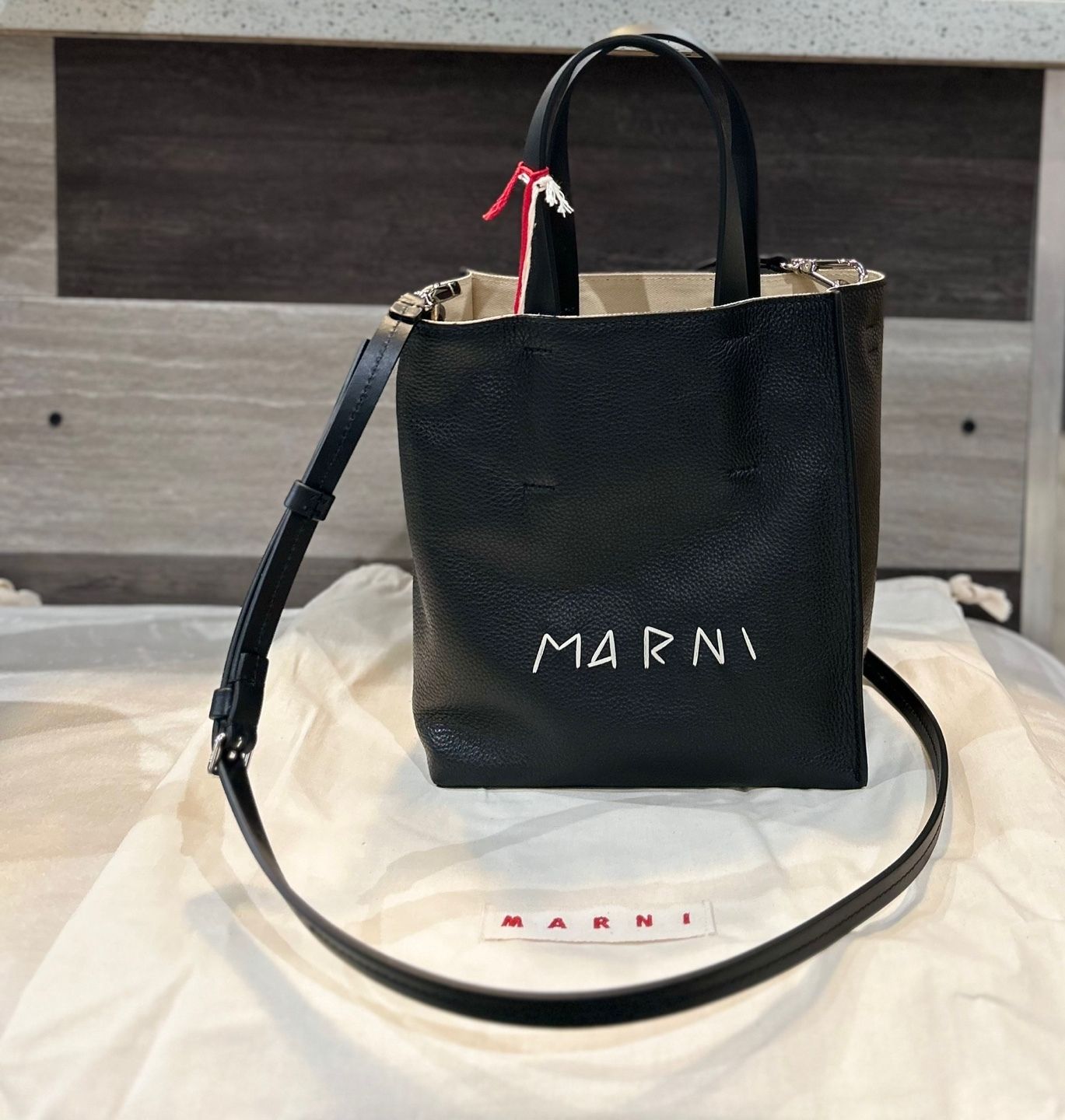 MARNI｜ショルダー付 スモール トートバッグ SHMP0040L3 P6533 (MARNI