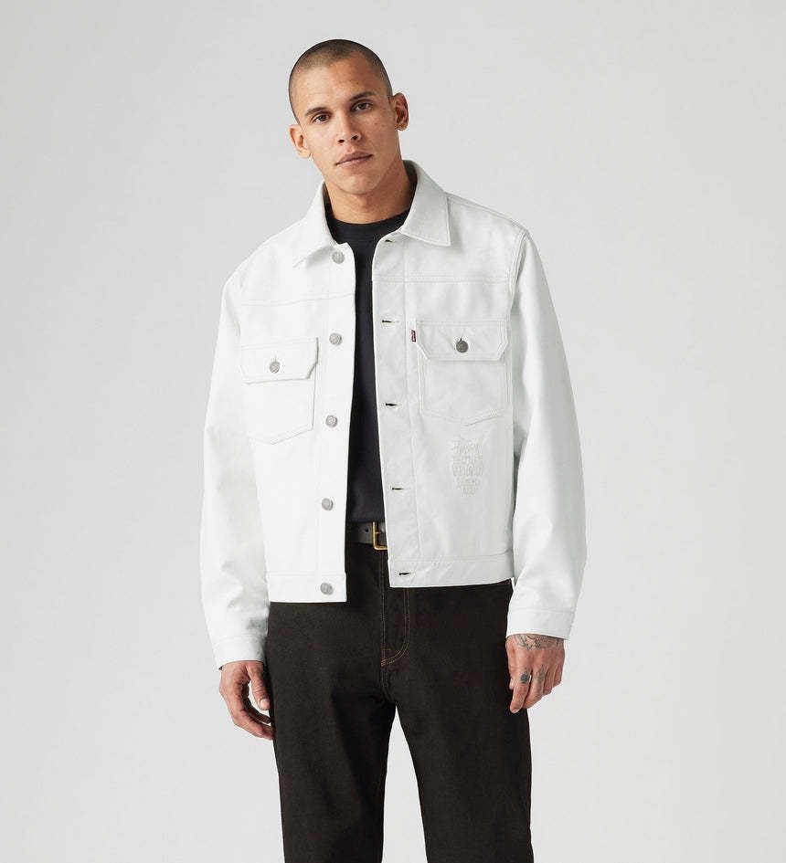 話題コラボ☆Stussy x Levi's レザージャケット☆関税負担なし (STUSSY