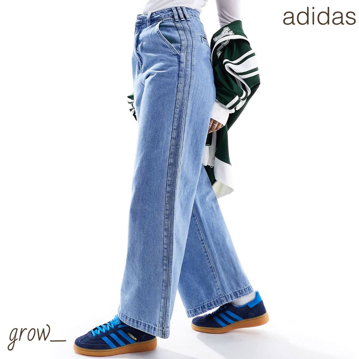 adidasOriginals x KseniaSchnaider 3ストライプジーンズ 送関込