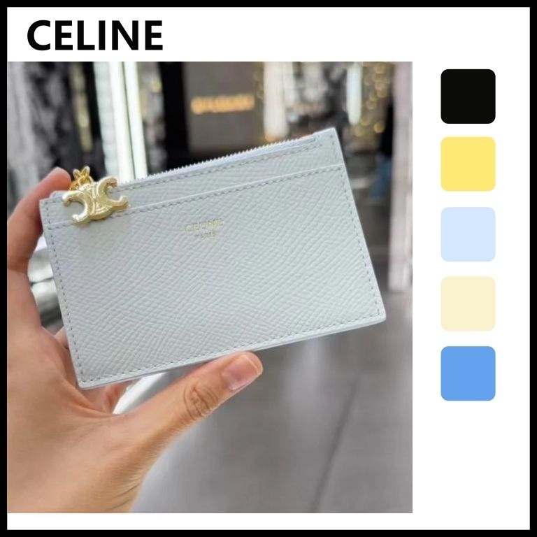 CELINE】ジップ付きカードホルダー トリオンフ チャーム (CELINE