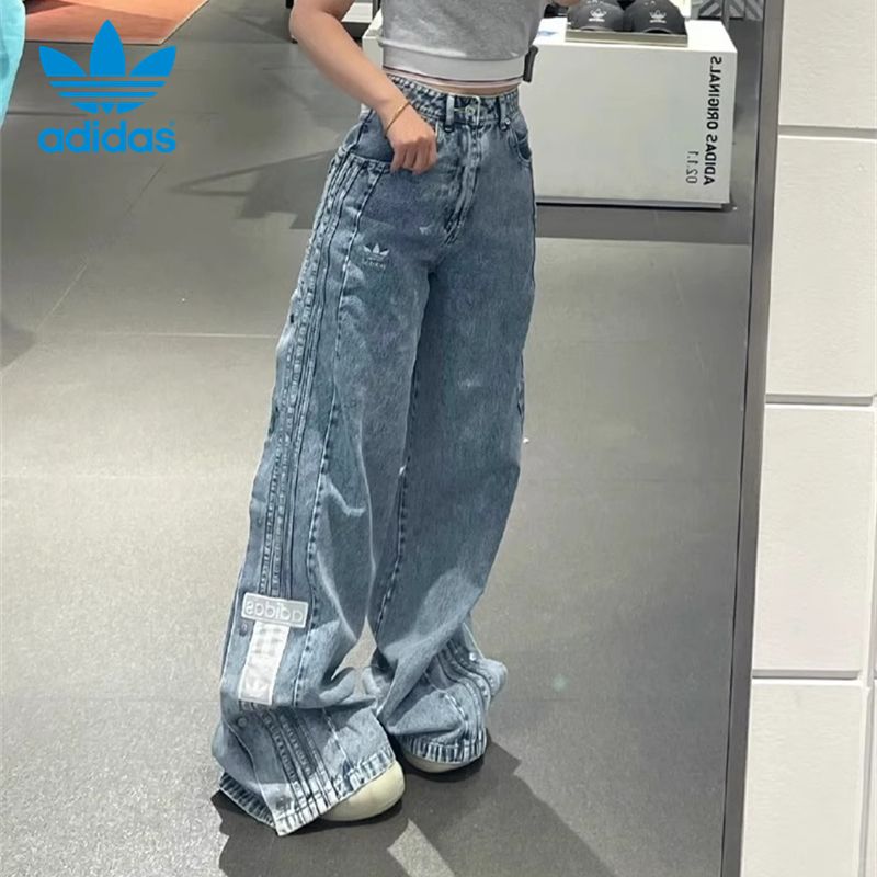大人気 ☆adidas☆ DENIM ADIBREAK ジーンズ ワイドパンツ (adidas