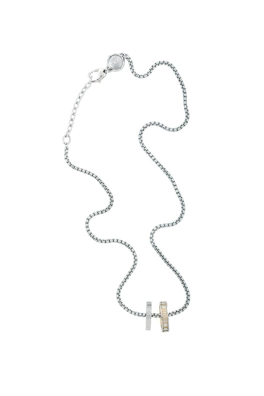 国内直営【DIESEL】Dx1168 ダブルリング ネックレス (DIESEL