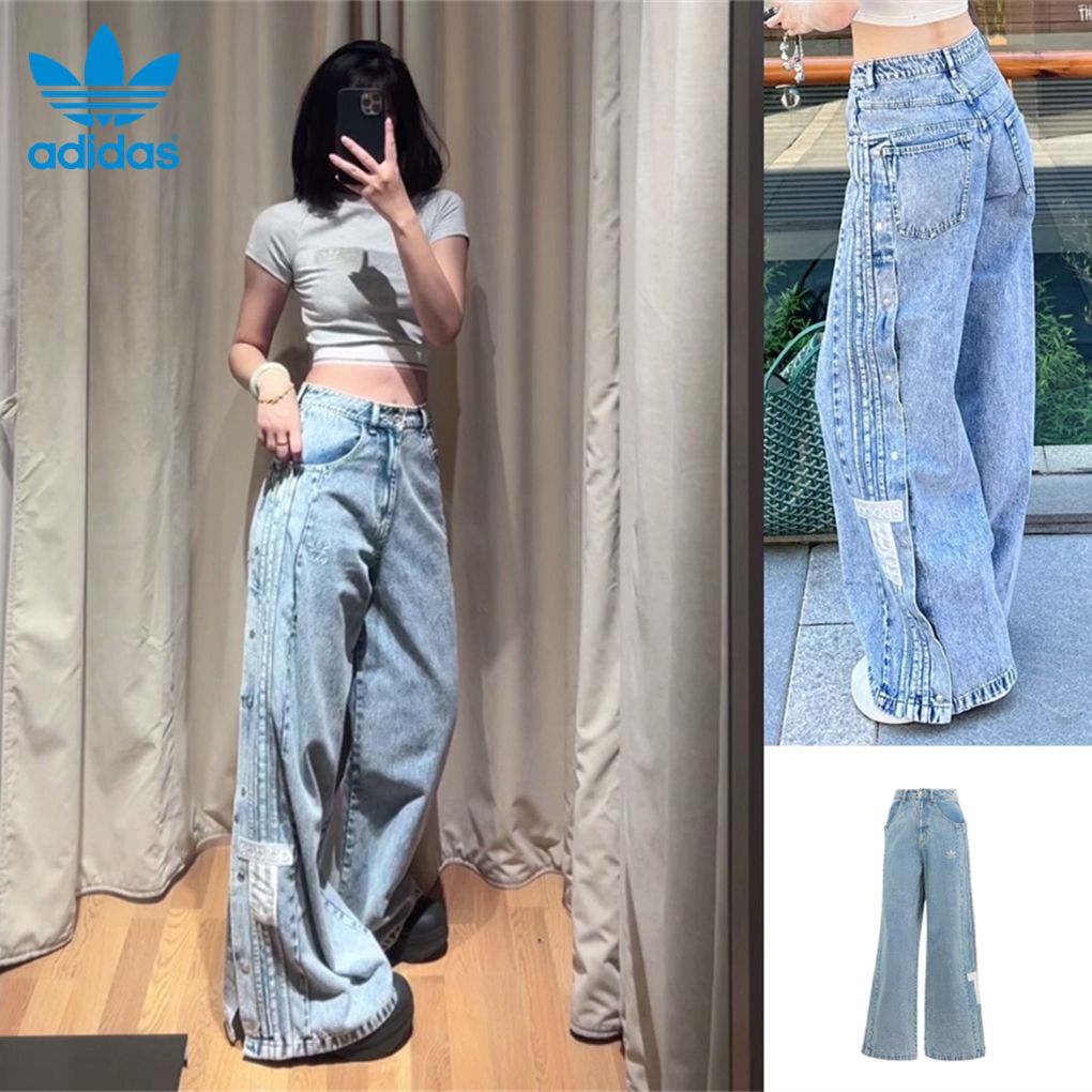 大人気 ☆ADIDAS☆ DENIM BLUE ADIBREAK ジーンズ ワイドパンツ