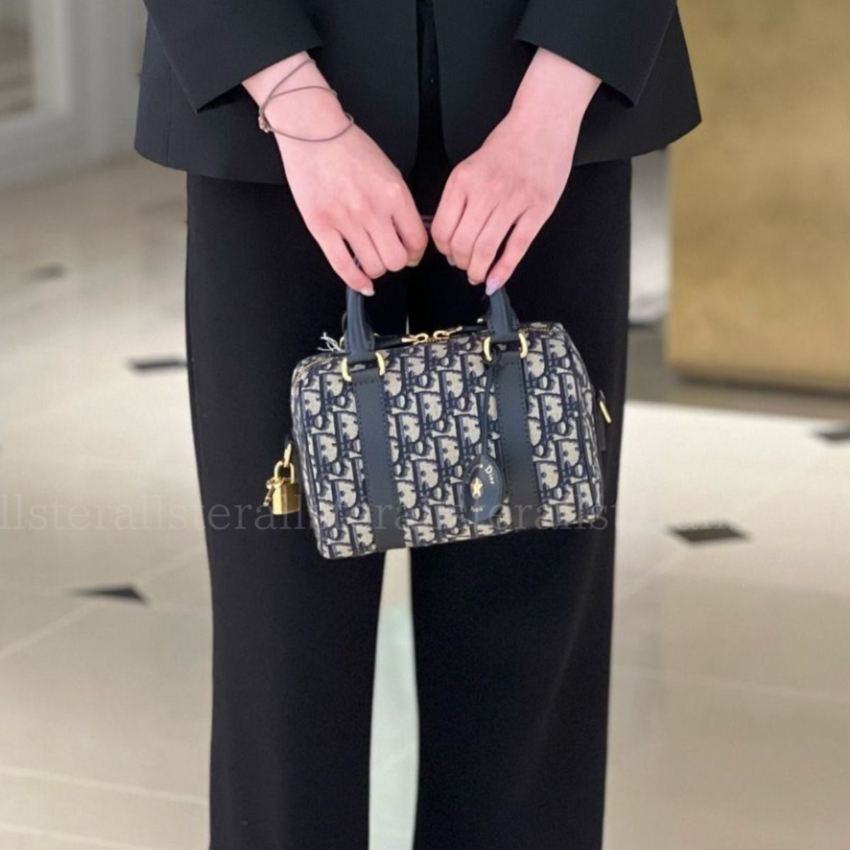 DIOR】ディオール オブリーク ミニボストンバッグ ショルダー (Dior