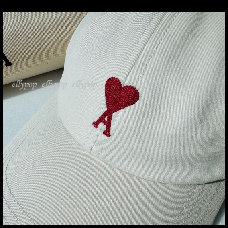 AMI PARIS Embroidery Cap Chalk アミパリス ロゴ キャップ帽子 (AMI