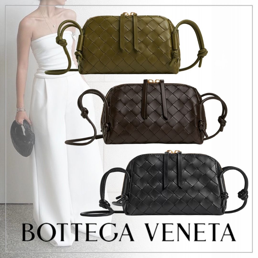 VERY掲載】BOTTEGA VENETA◇レザー コンサート ポーチバッグ (BOTTEGA
