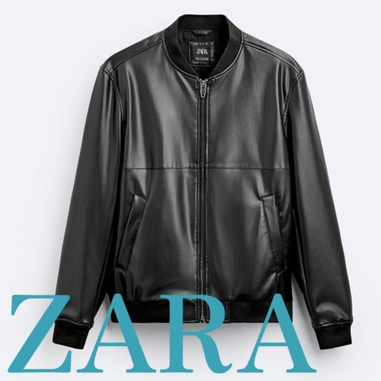 ZARA】フェイクレザー ボンバージャケット 3918/327 (ZARA/レザー