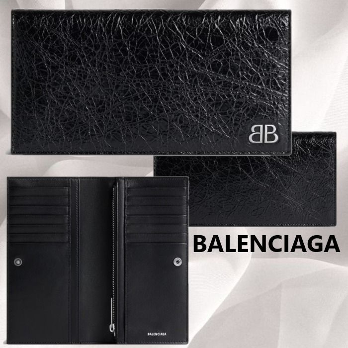 国内直営**BALENCIAGA** Monaco バーティカル ロングウォレット
