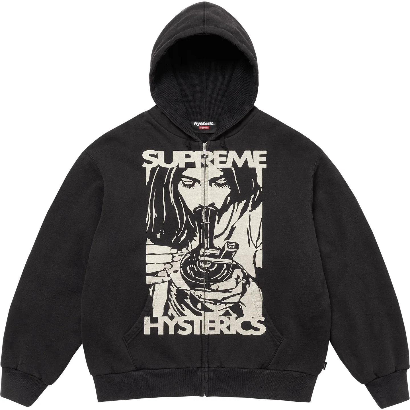 SUPREME x Hysteric Glamour】Thermal Lined Zip Up Hoodie 黒