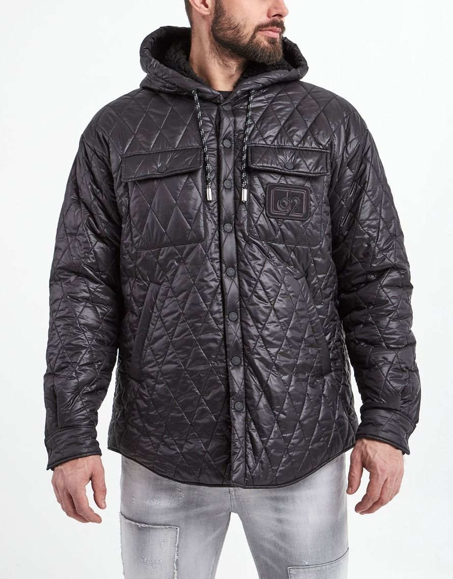 DSQUARED2◇ロゴ キルティング ジャケット Quilted Hooded (D SQUARED2