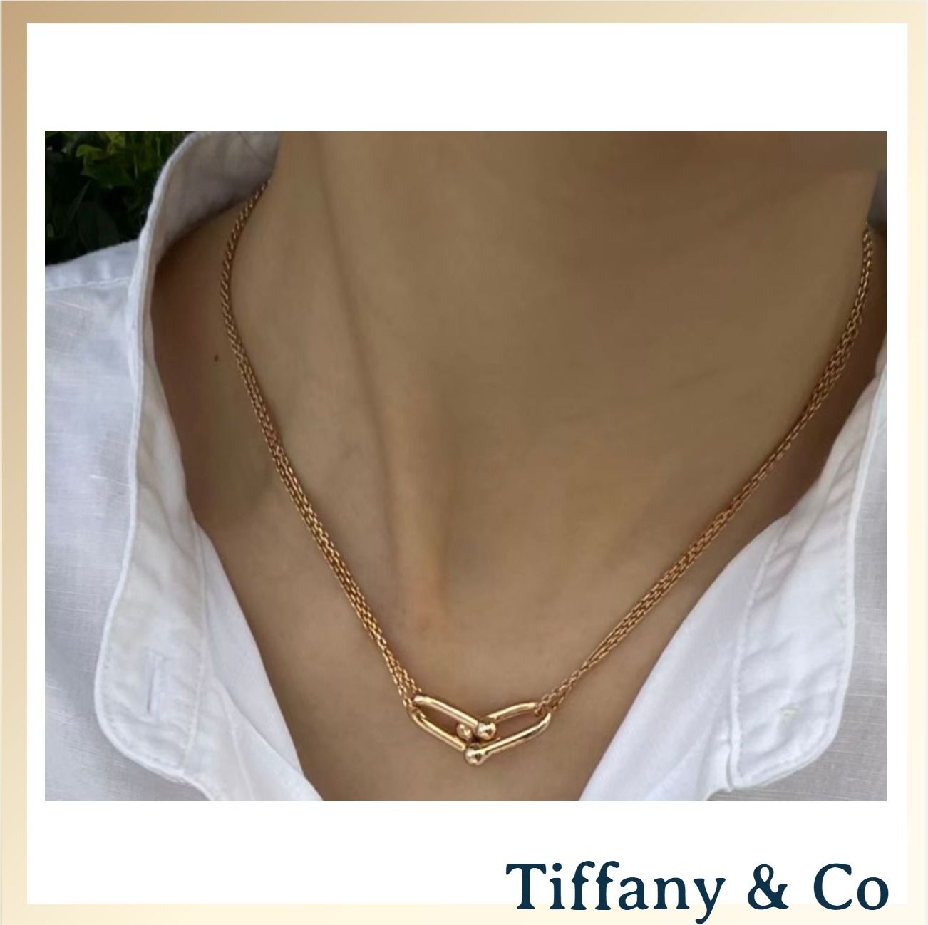 ギフトとしても《Tiffany＆Co》スモールダブルリンク ペンダント