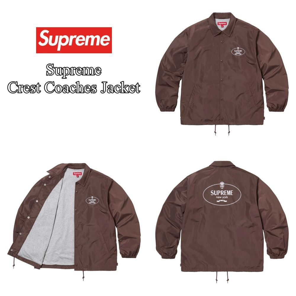 Supreme】Crest Coaches Jacket☆Brown☆24FW☆ (Supreme/コーチ