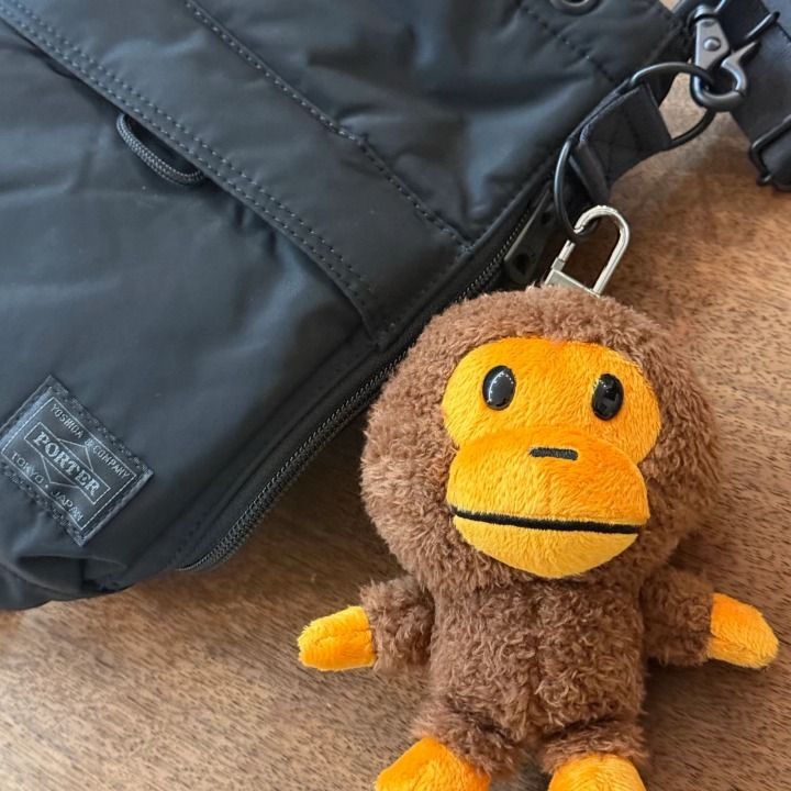 BAPE】 Baby Milo Plush Doll Key Chain 12cm Brown ☆人気 (A BATHING