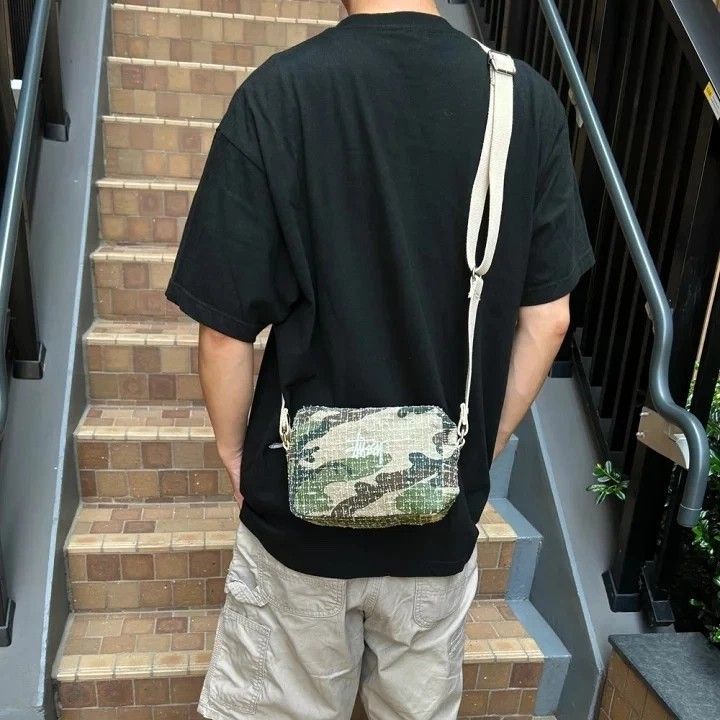 Stussy] Needle Punch Side Pouch 2Color (STUSSY/ショルダーバッグ