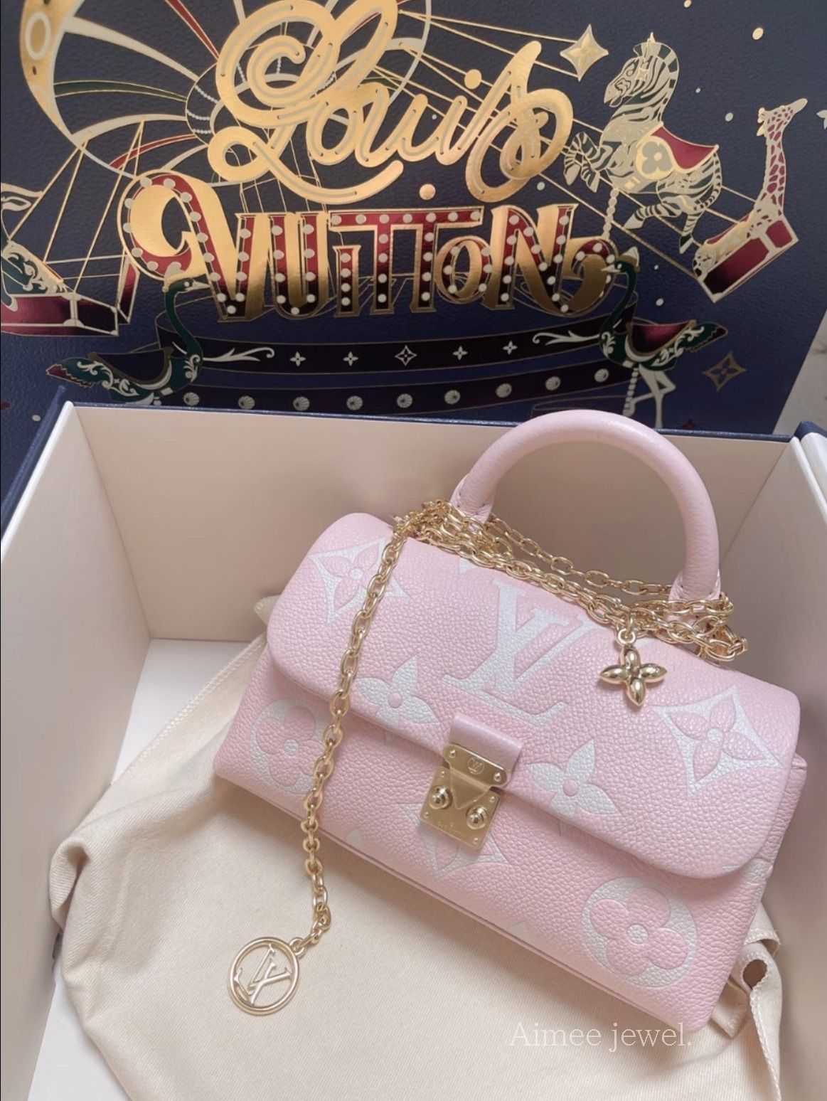 可愛いピンク【Louis Vuitton】ナノ・マドレーヌ ハンドバッグ (Louis