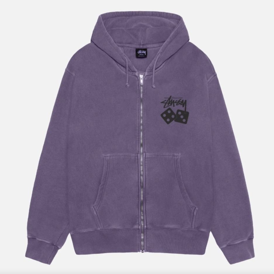 STUSSY】DICE ZIP HOODIE PIGMENT DYED ☆ ジップ ☆ フーディ (STUSSY