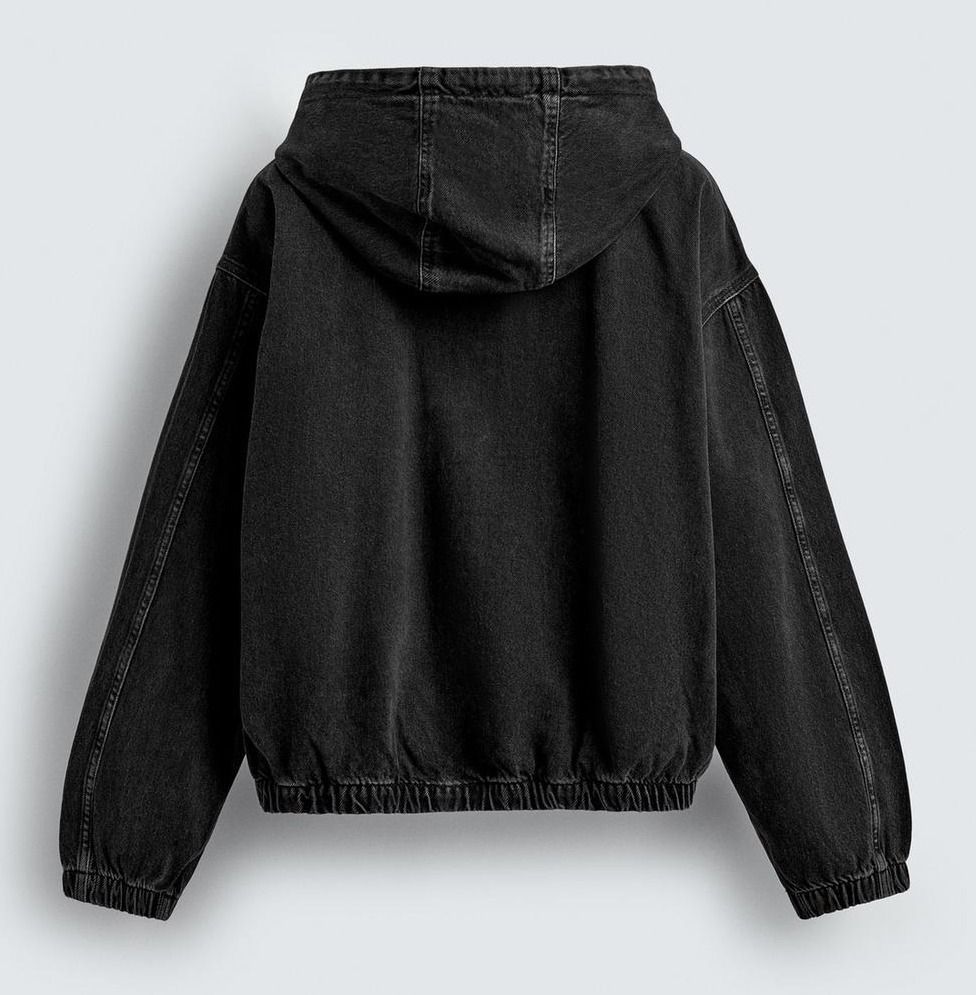 ☆ドイツ発*ZARA*新作*ウォッシュ加工ZIPデニムフーディ/CD☆ (ZARA
