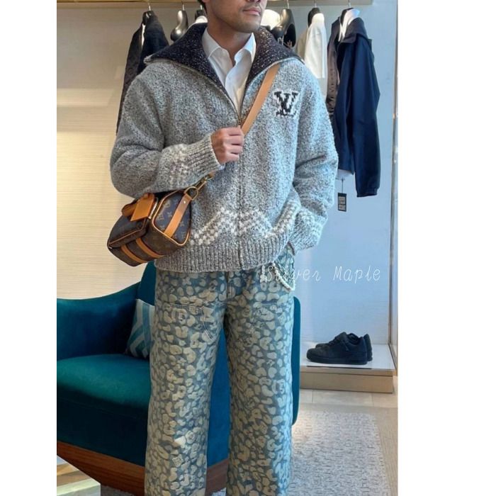 NIGOコラボ【Louis Vuitton】ジップニットブルゾン (Louis Vuitton