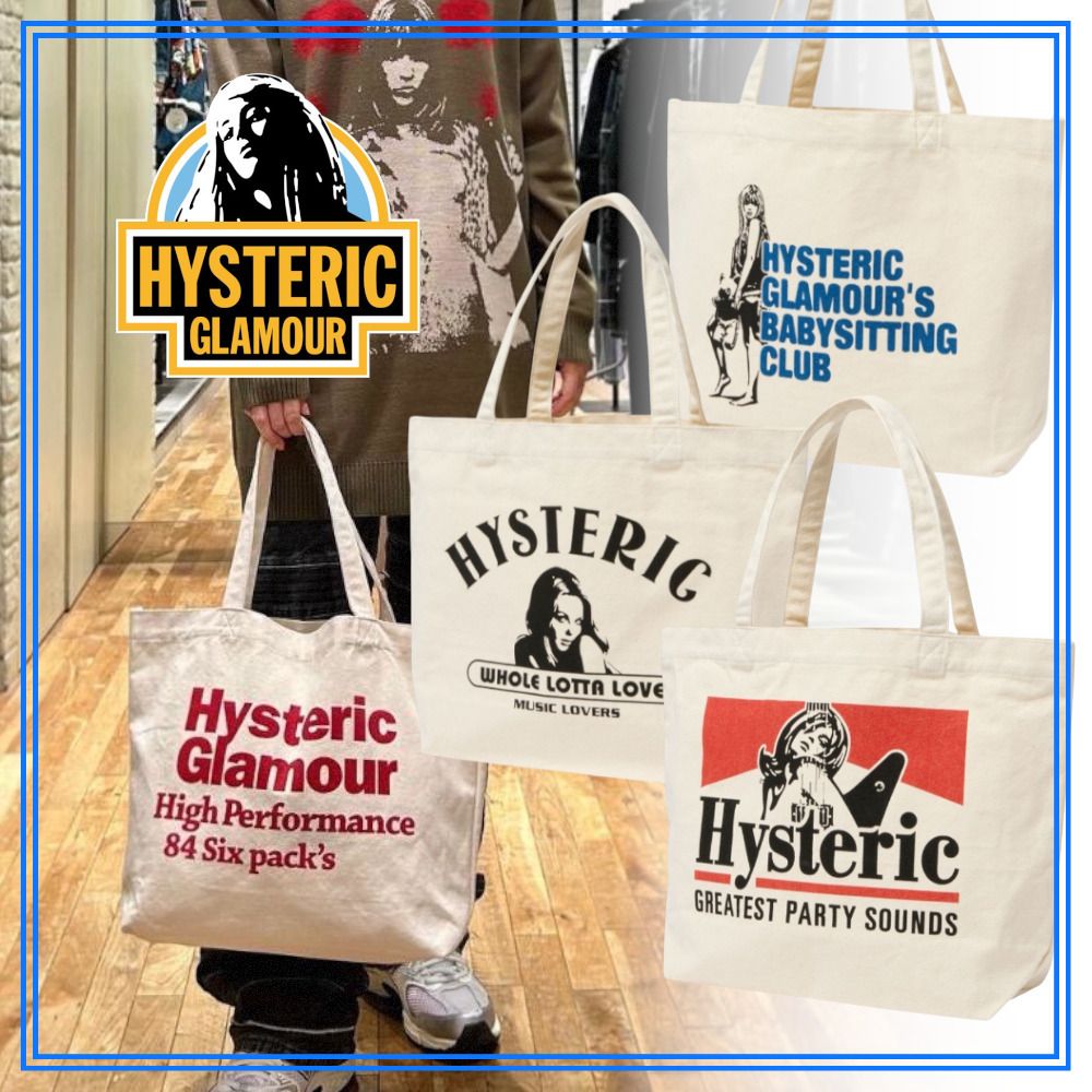 ヒステリックグラマー トートバッグ A4サイズ収まる ポケット付