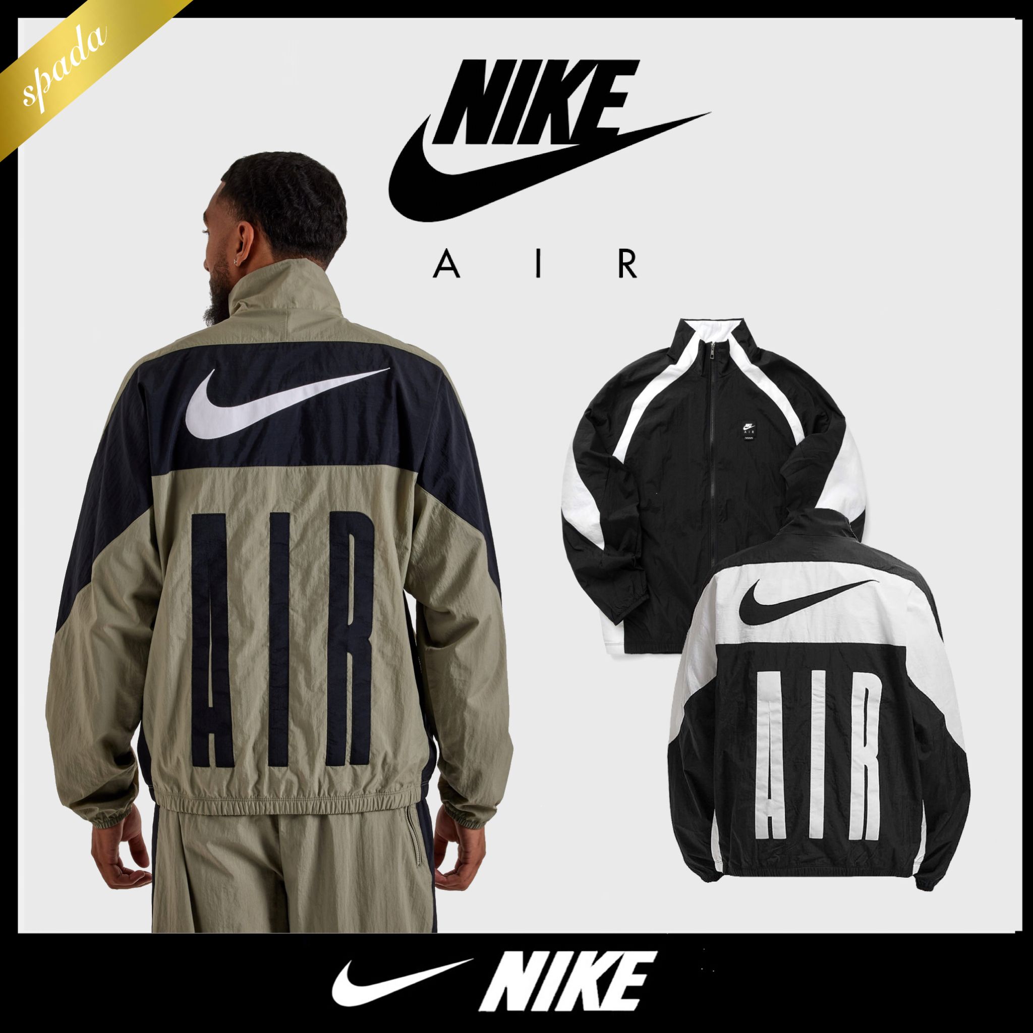 NIKE】Air 2カラー バックロゴ ナイロンジャケット / 送料無料 (Nike