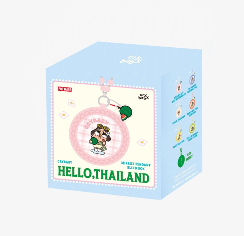 タイ限定☆ POPMART CRYBABY HELLO THAILAND ミラーキーホルダー (POP