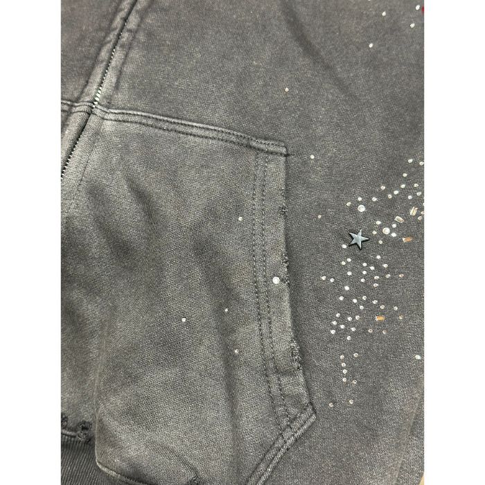 話題☆】Aelfric Eden ラインストーンジップアップパーカー (Aelfric