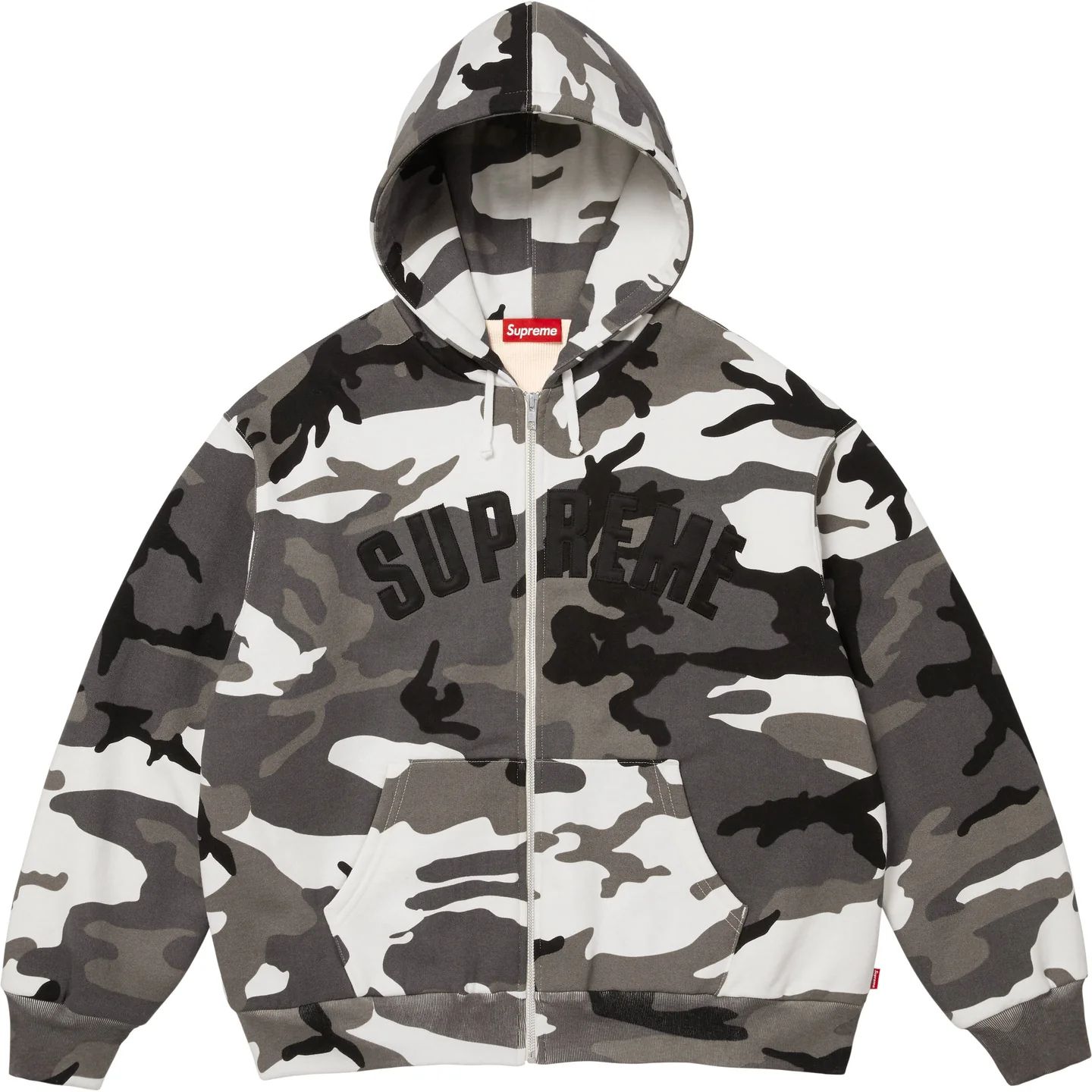 SUPREME】Arc Thermal Lined Zip Up Hoodie Snow Camo - 25FW (Supreme
