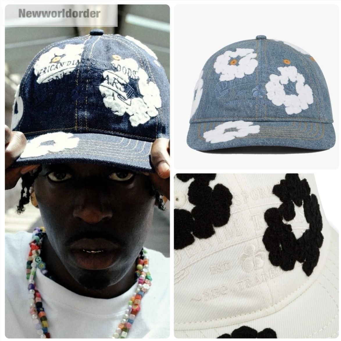 海外ラッパー愛用】Denim Tears デニムキャップ (Denim Tears/キャップ