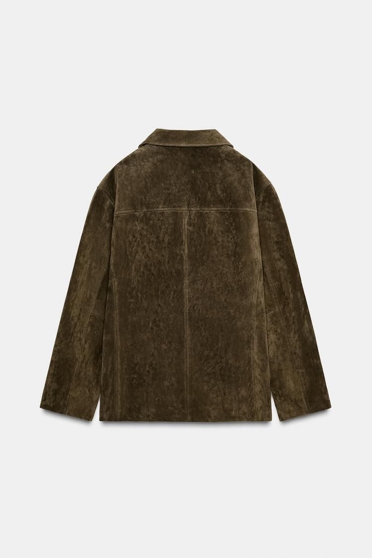 ZARA LIMITED EDITION レザー スエード ポケット付きジャケット (ZARA