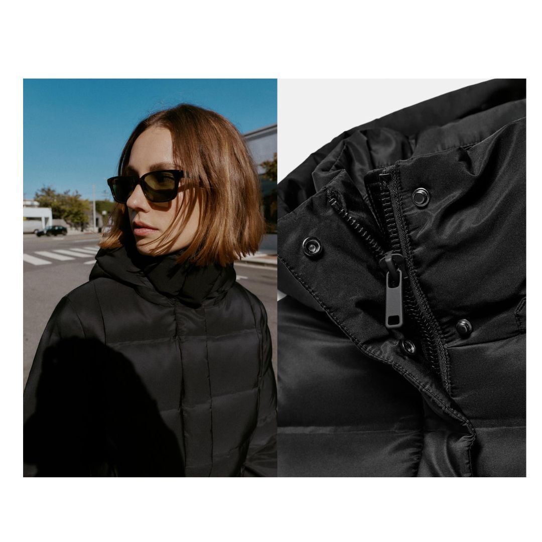 ZARA】ウィンドブレーカーフード付きベルトダウンジャケット (ZARA