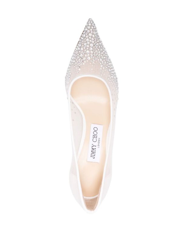 Jimmy Choo Love 65mm crystal-embellished Pumps | White | FARFETCH CA