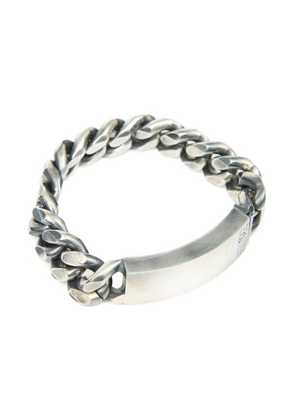 MM6 Maison Margiela カーブチェーン ブレスレット | シルバートーン