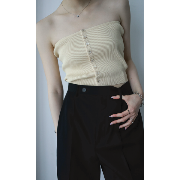 AURALEE - Cotton High Gauge Rib Knit Bandeau (3COLORS) WASHIDA