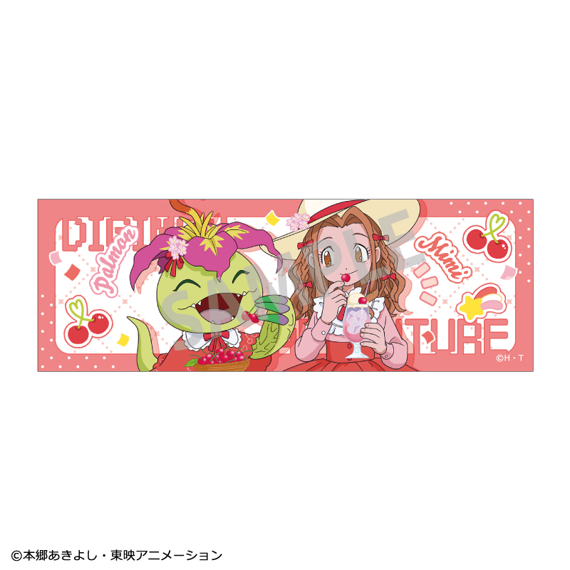 デジモンアドベンチャー_ロングスクエア缶バッジ 太刀川ミミ＆パルモン