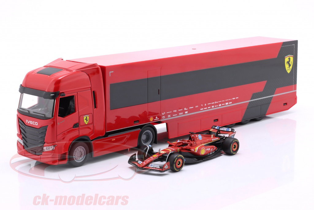 Bburago 1:43 Iveco S-Way 570 式 1 レーシングトランスポーター と