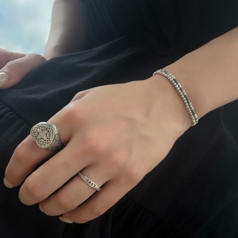 アッシュペーフランス ヴィンテージ シルバー925 ラブラドライトリング