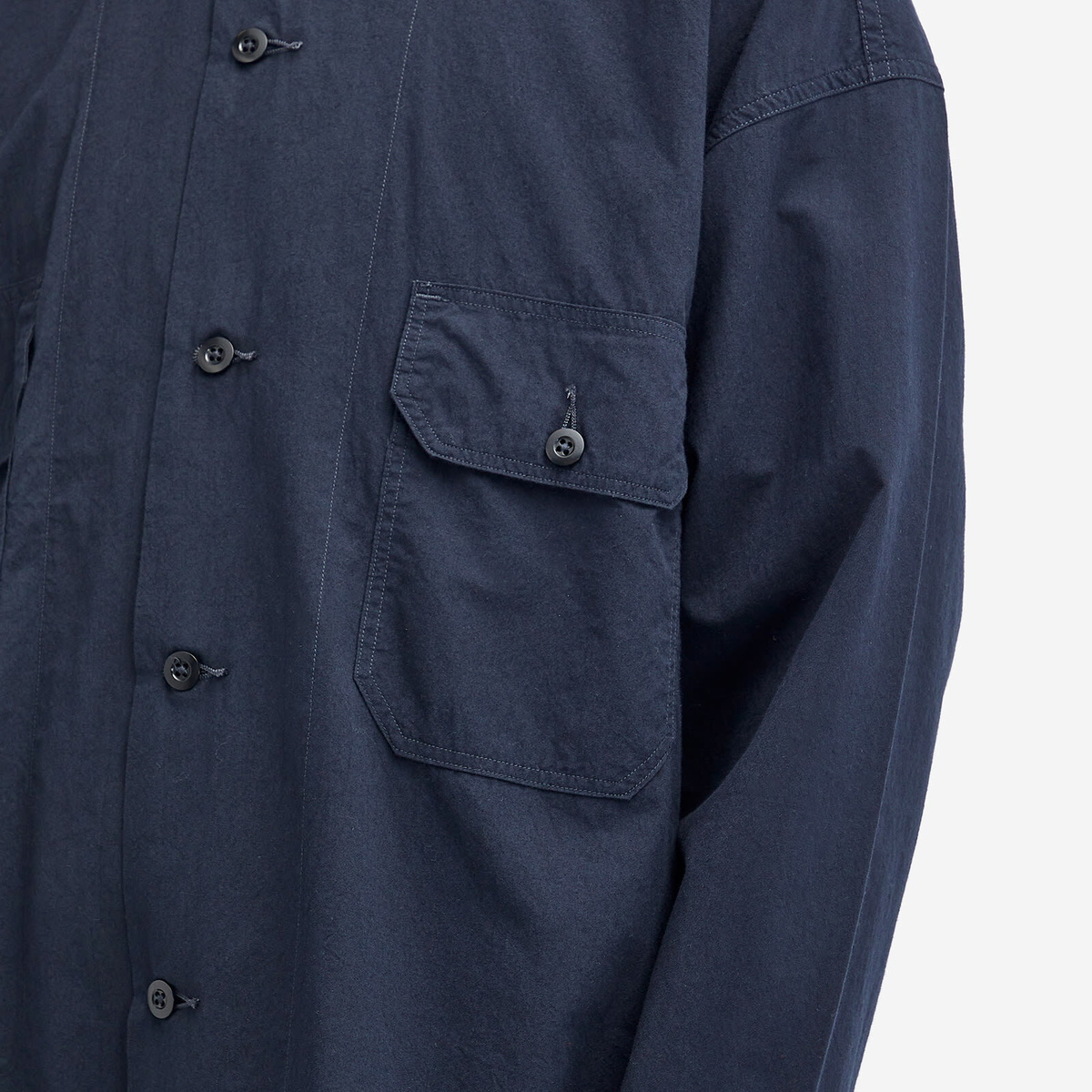 Nanamica Men's Cotton Wool Deck Shirt Jacket in Dark Navy Nanamica
