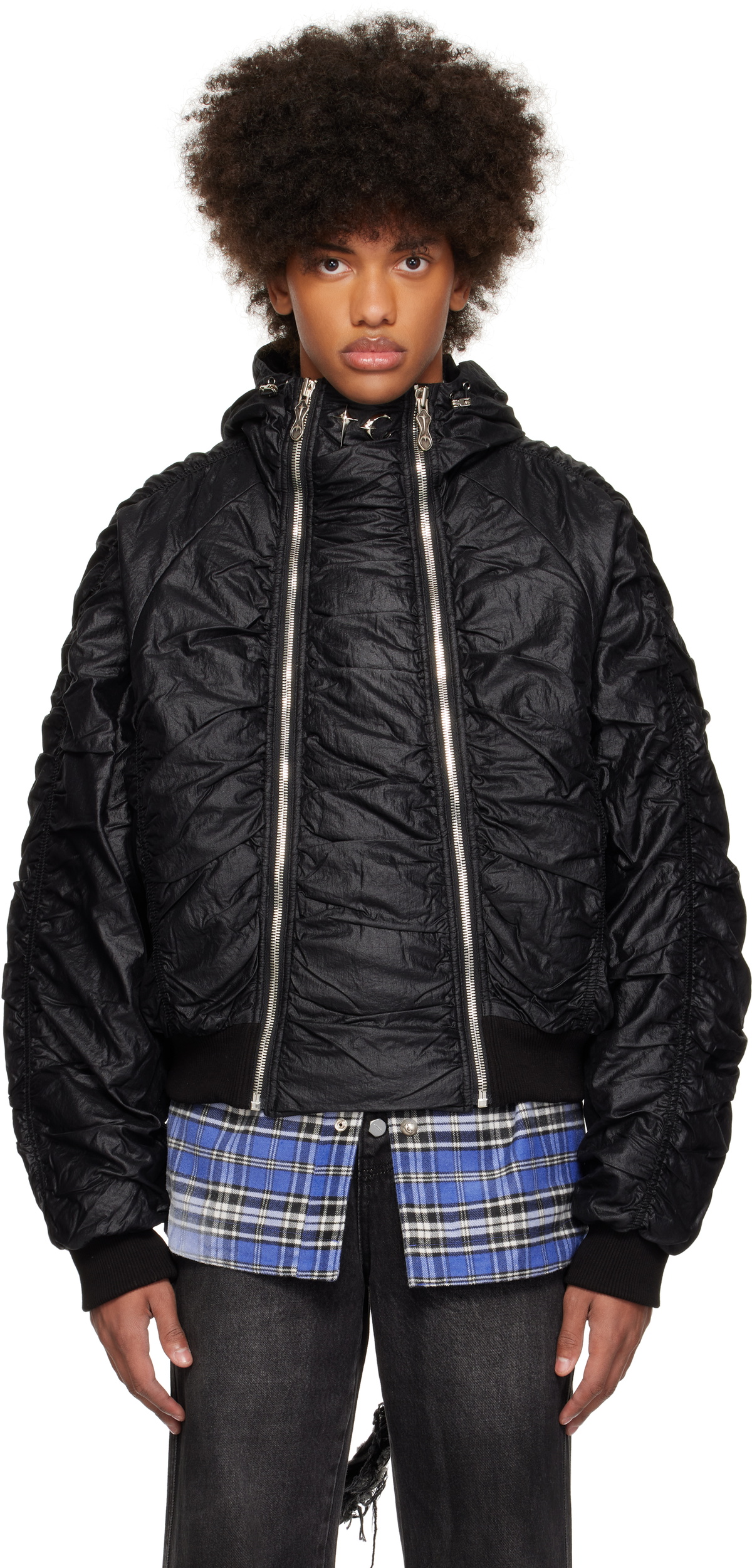 Thug Club Beige Double Flying Bio Bomber Jacket Thug Club