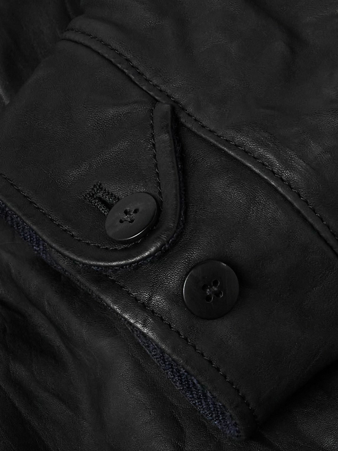 Visvim - Crinkled-Leather Jacket - Black Visvim