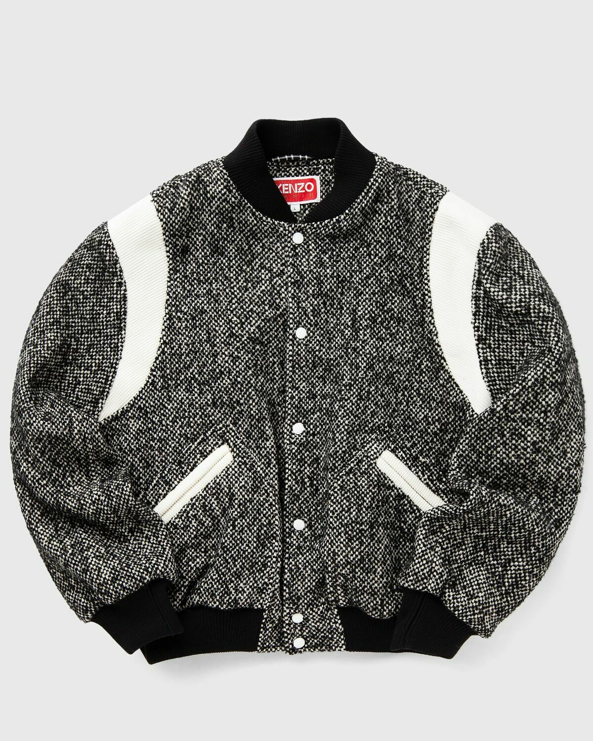 Kenzo Wool Varsity Jacket Silver Bomber Jackets Kenzo