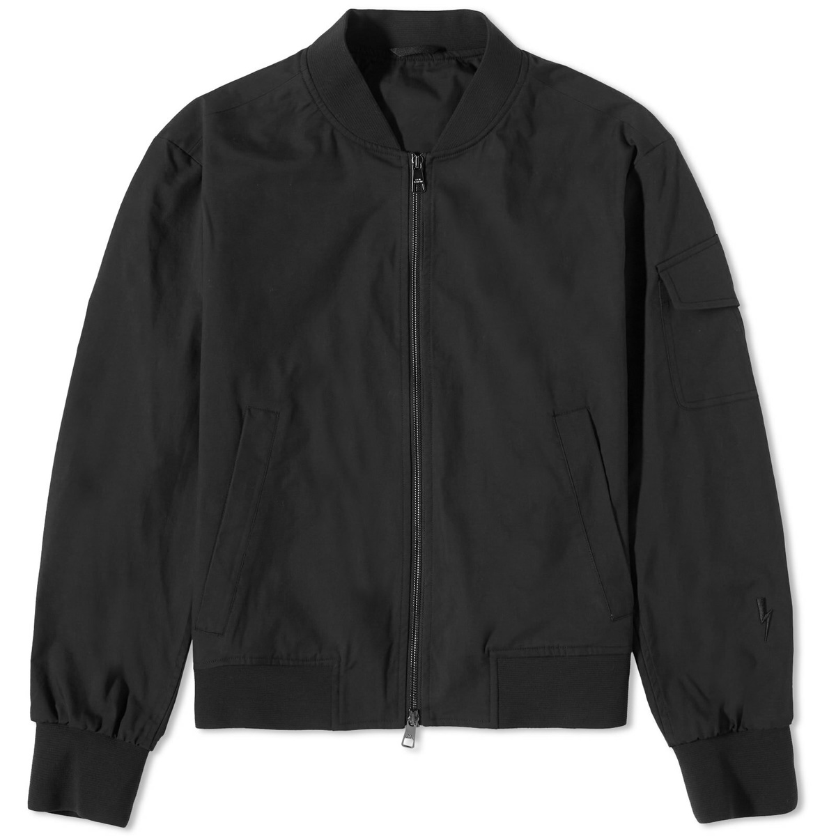 Neil Barrett Men's Bomber Jacket Over Shirt in Black Neil Barrett