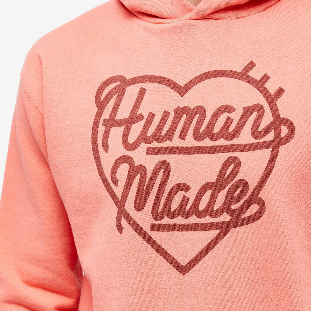 Human Made Men's Heart Tsuriami Hoodie in Pink Human Made