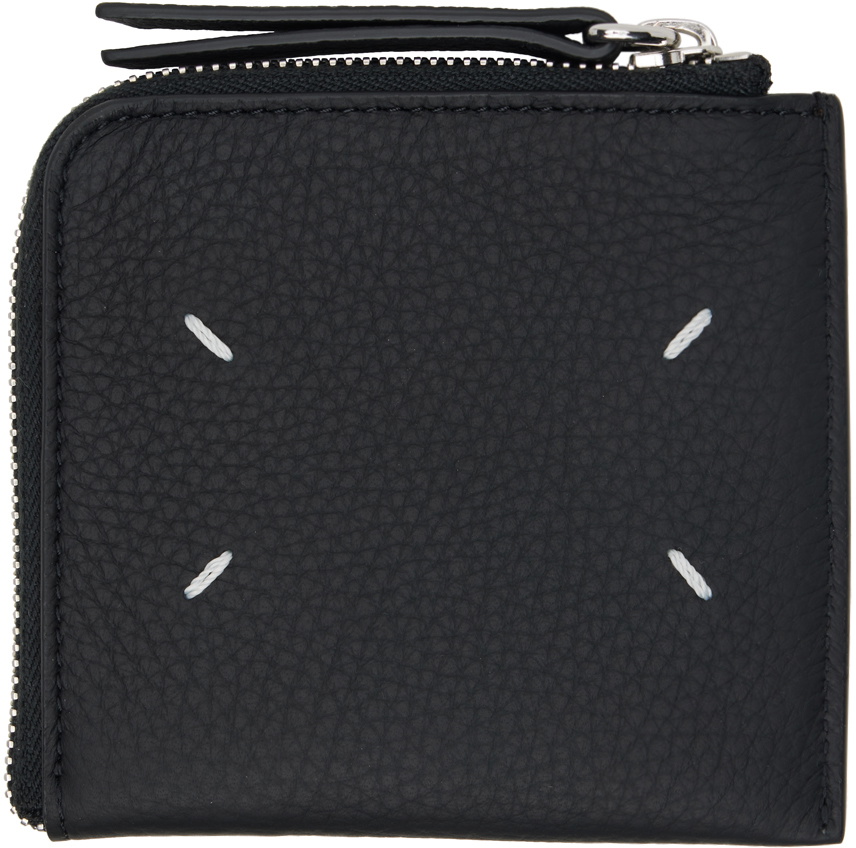 Maison Margiela Black Zip Around Wallet Maison Margiela