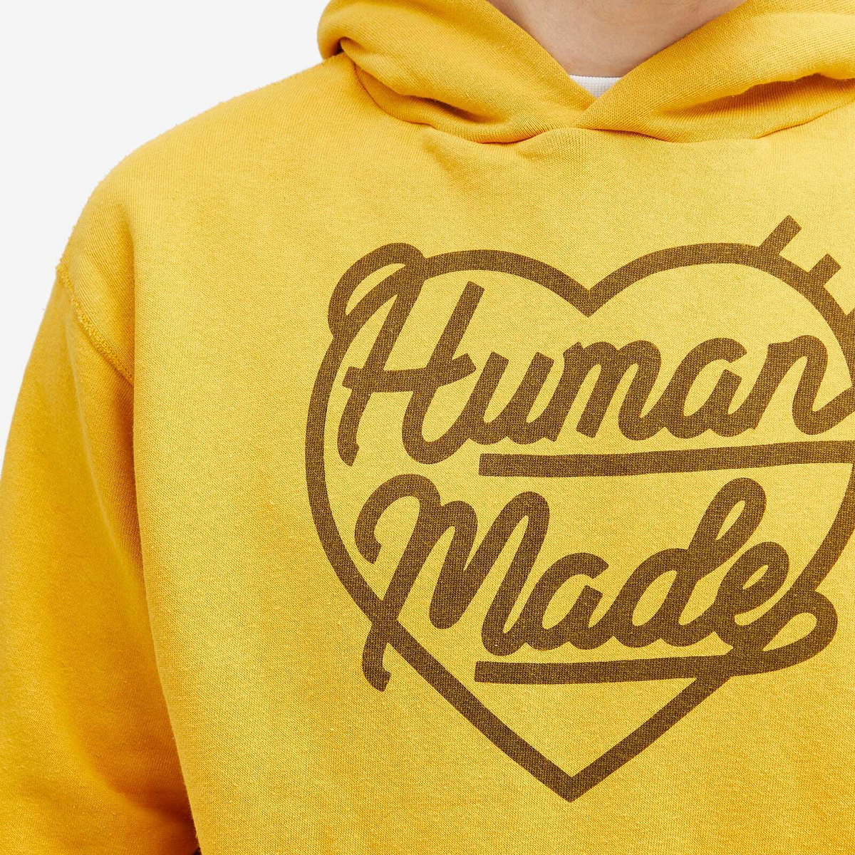 Human Made Men's Heart Tsuriami Hoodie in Yellow Human Made