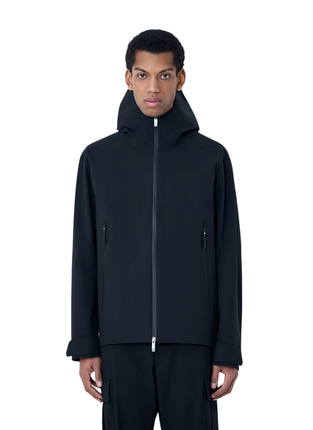 Moncler Black Leo Leather Down Jacket Moncler