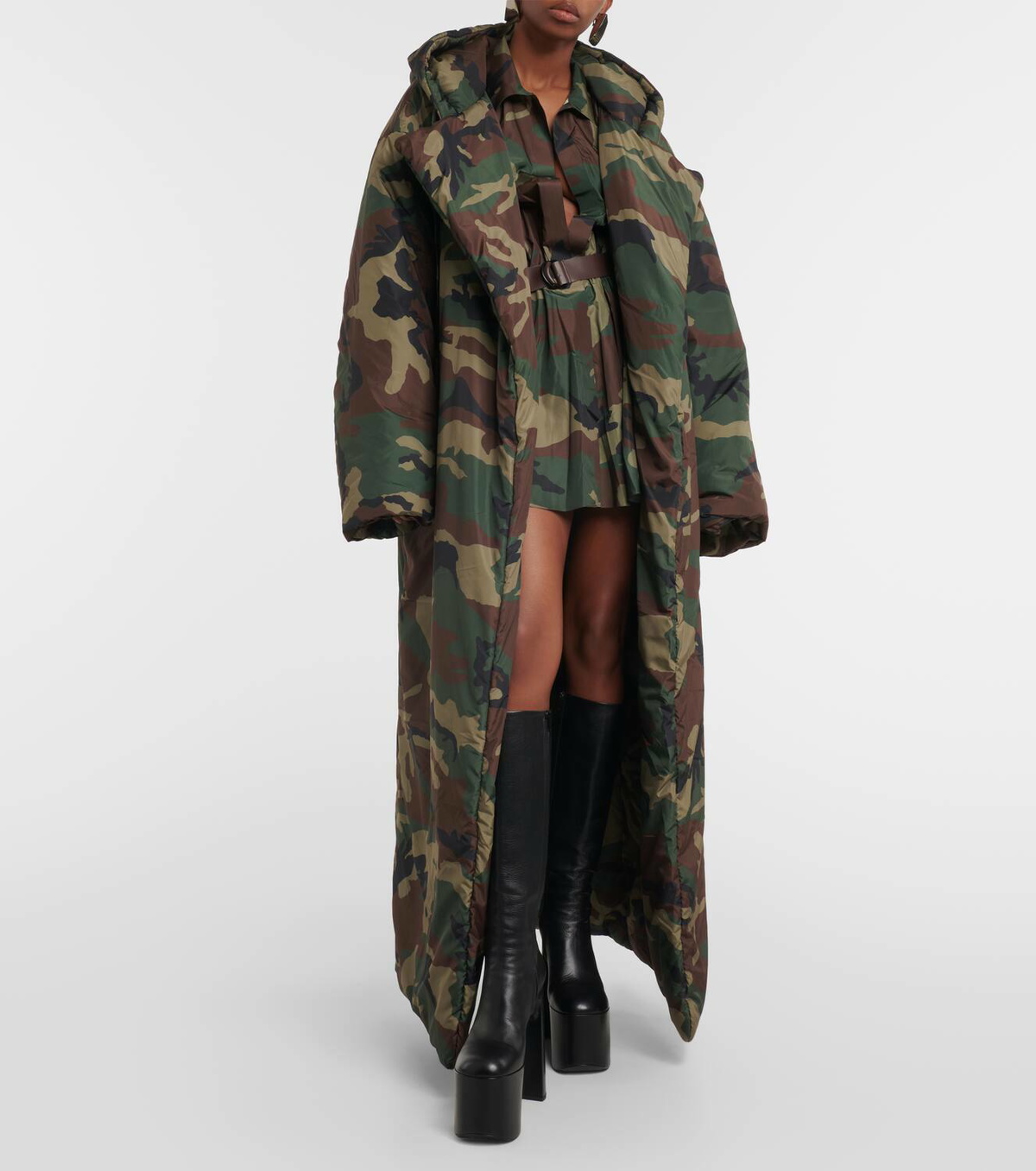 Norma Kamali Sleeping Bag camouflage coat Norma Kamali