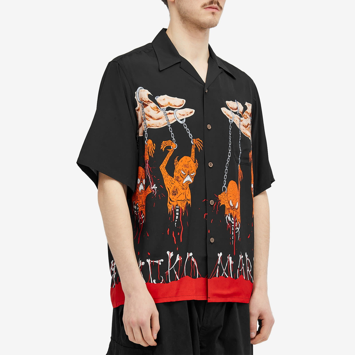 Wacko Maria Men's x Neckface Type 2 Vacation Shirt in Black Wacko
