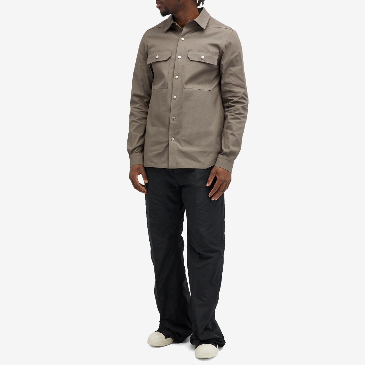 Rick Owens Men's Heavy Cotton Outershirt in Dust Rick Owens