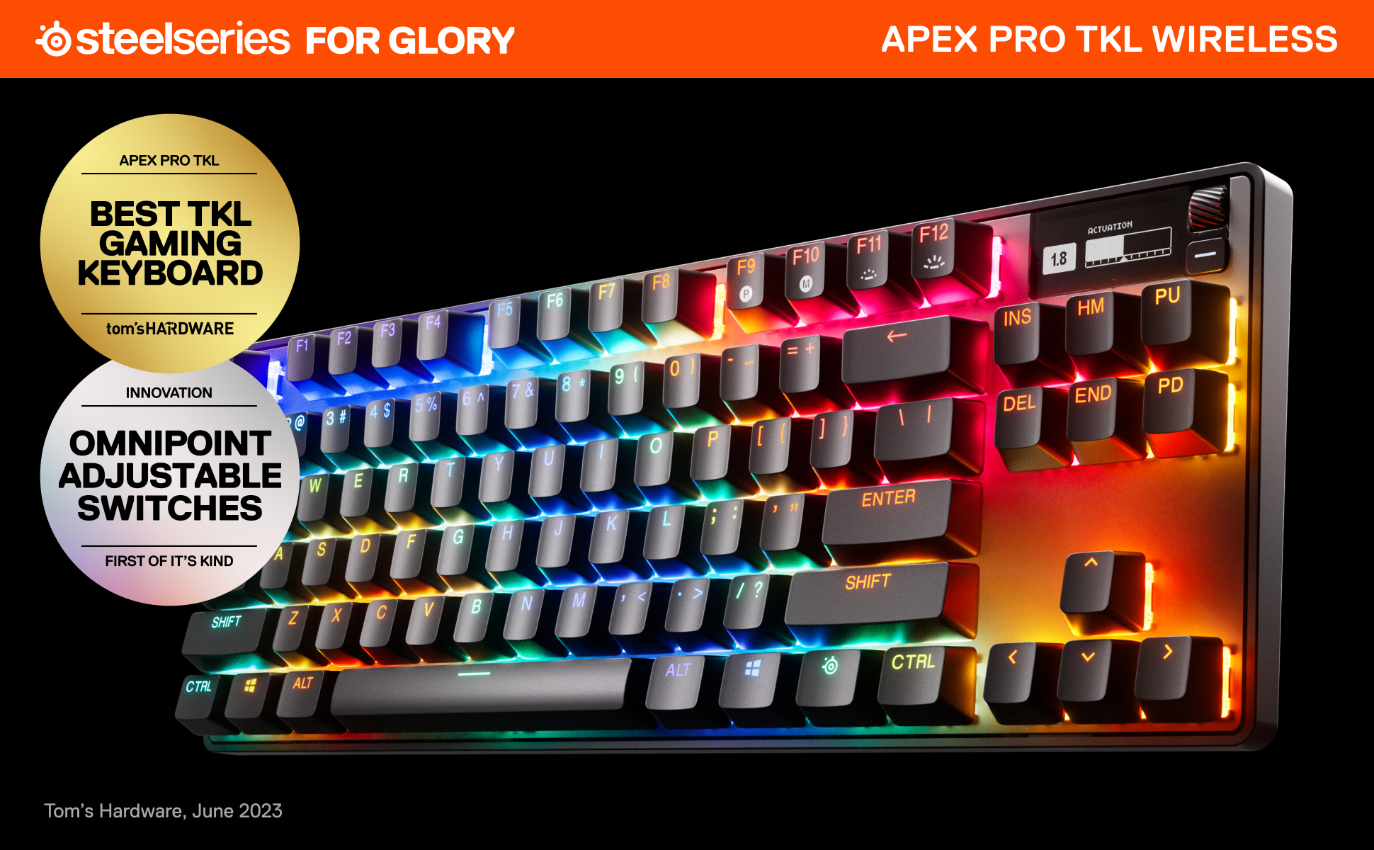 SteelSeries Apex Pro TKL Wireless HyperMagnetic Gaming Keyboard