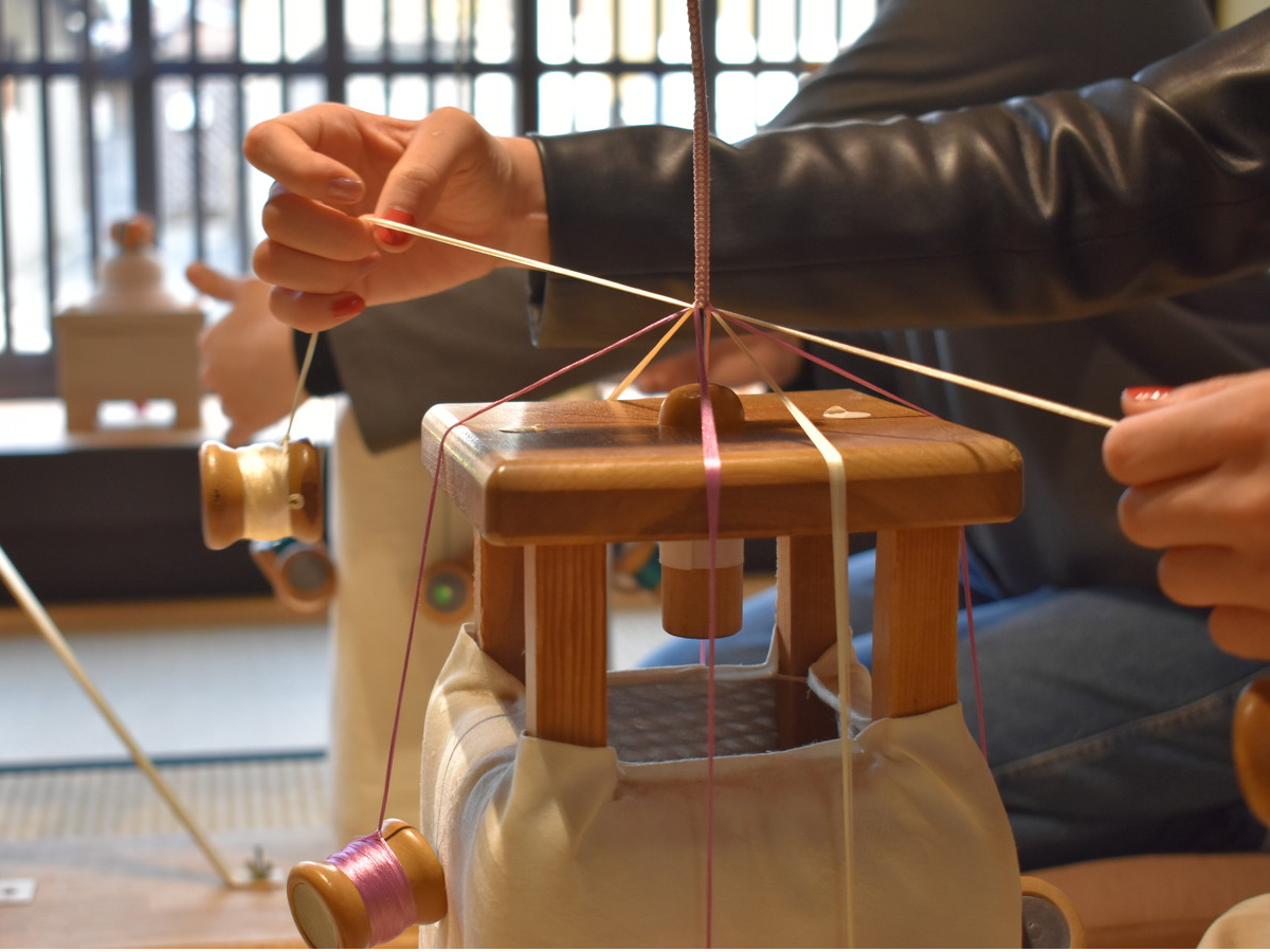 _○くみひも手組体験○角台を使って手組で江戸紐を使ったアクセサリー